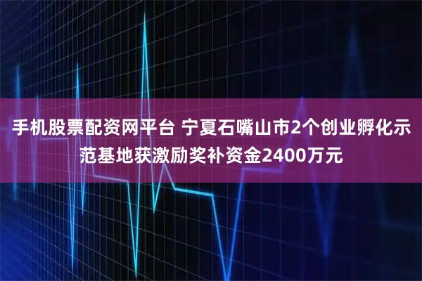 手机股票配资网平台 宁夏石嘴山市2个创业孵化示范基地获激励奖补资金2400万元
